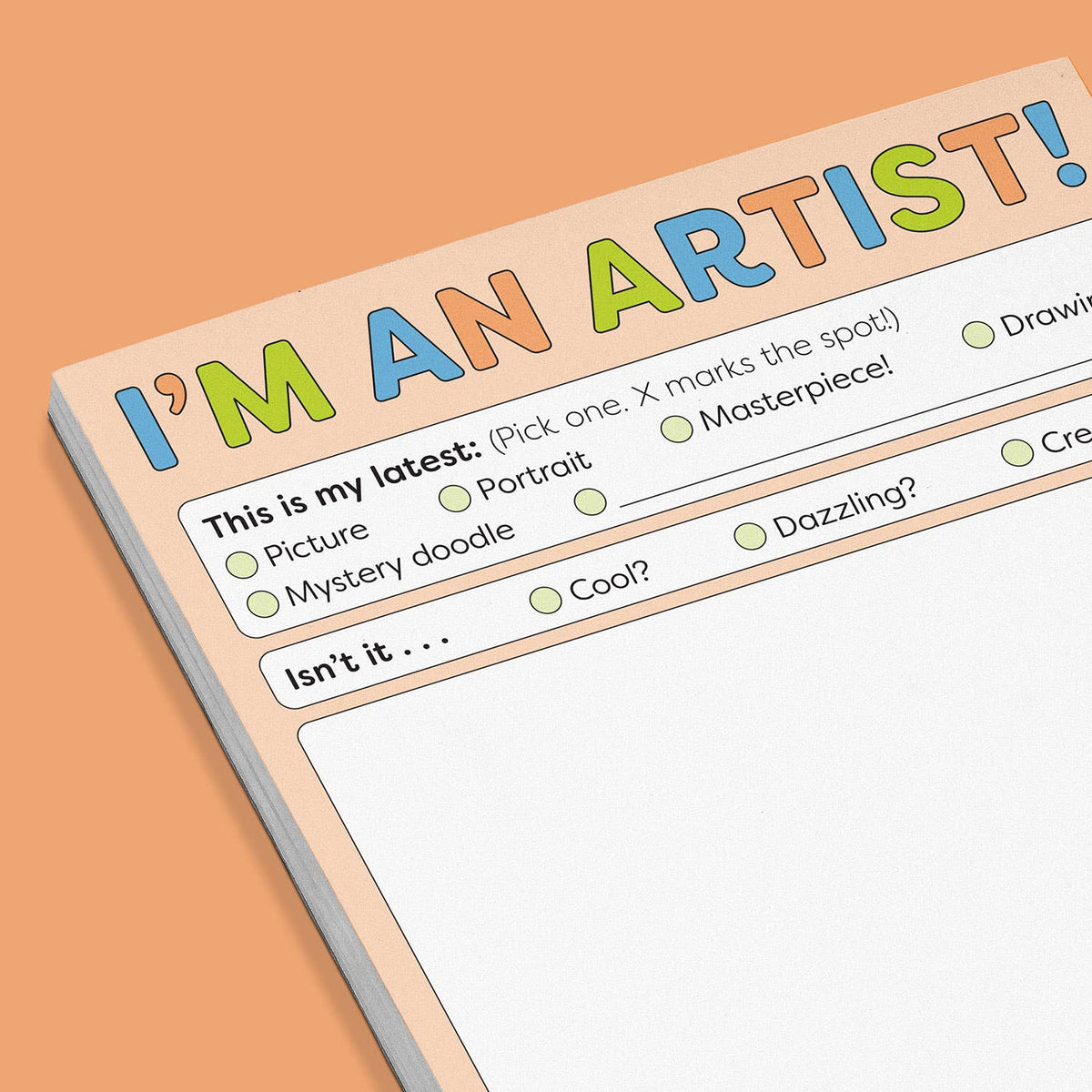 I’m An Artist - Playtime Notepad – Memo Paper Goods